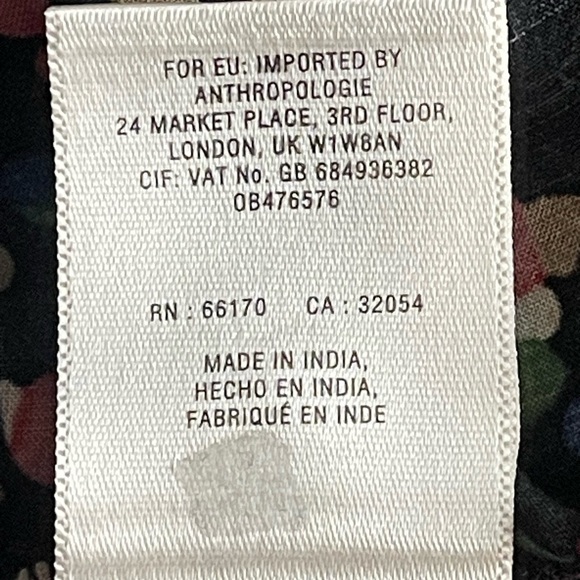 Anthropologie Maeve Wynwood Confetti Print Button Up Blouse Size 4 Pockets - Picture 10 of 11